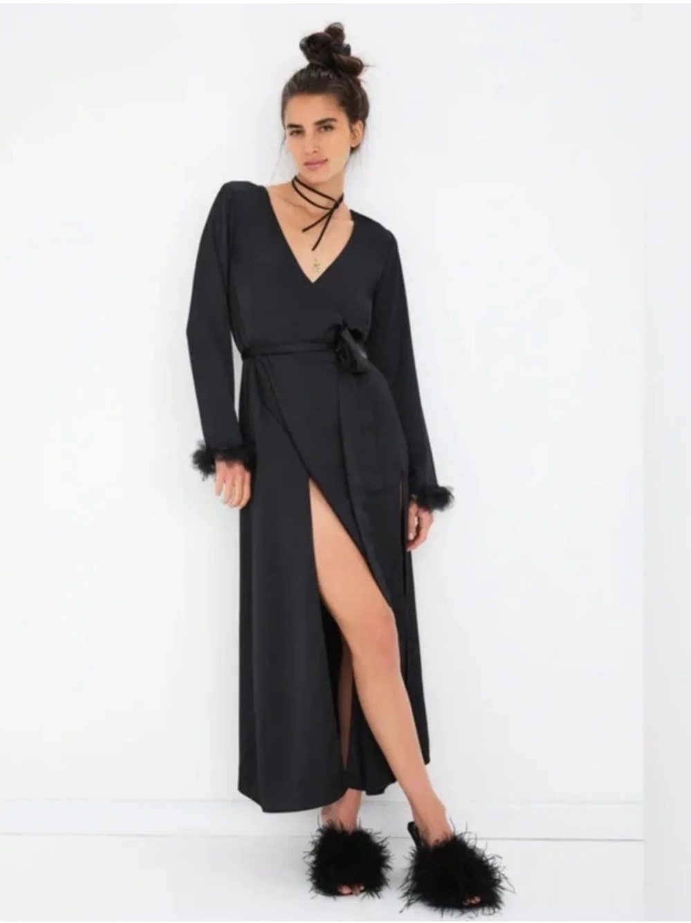 FOR LOVE & LEMOMS Floral Trim Robe